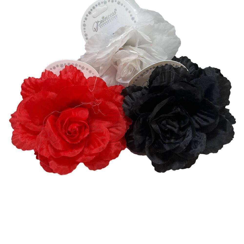 Princess Accessories rose hair clips Qty 3